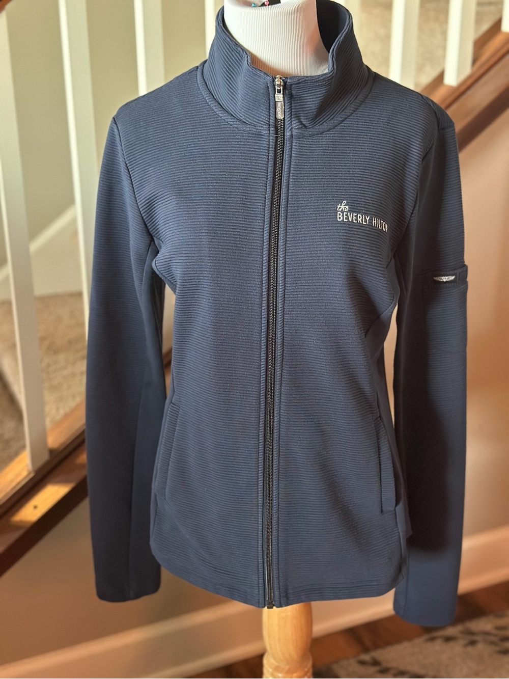 Women's Navy Hilton Beverly Hills Zip-Up Jacket - F1022